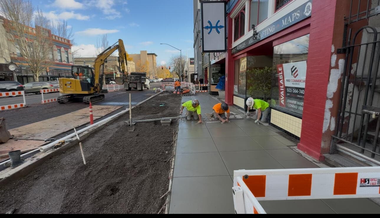 Concrete and sidewalk work
