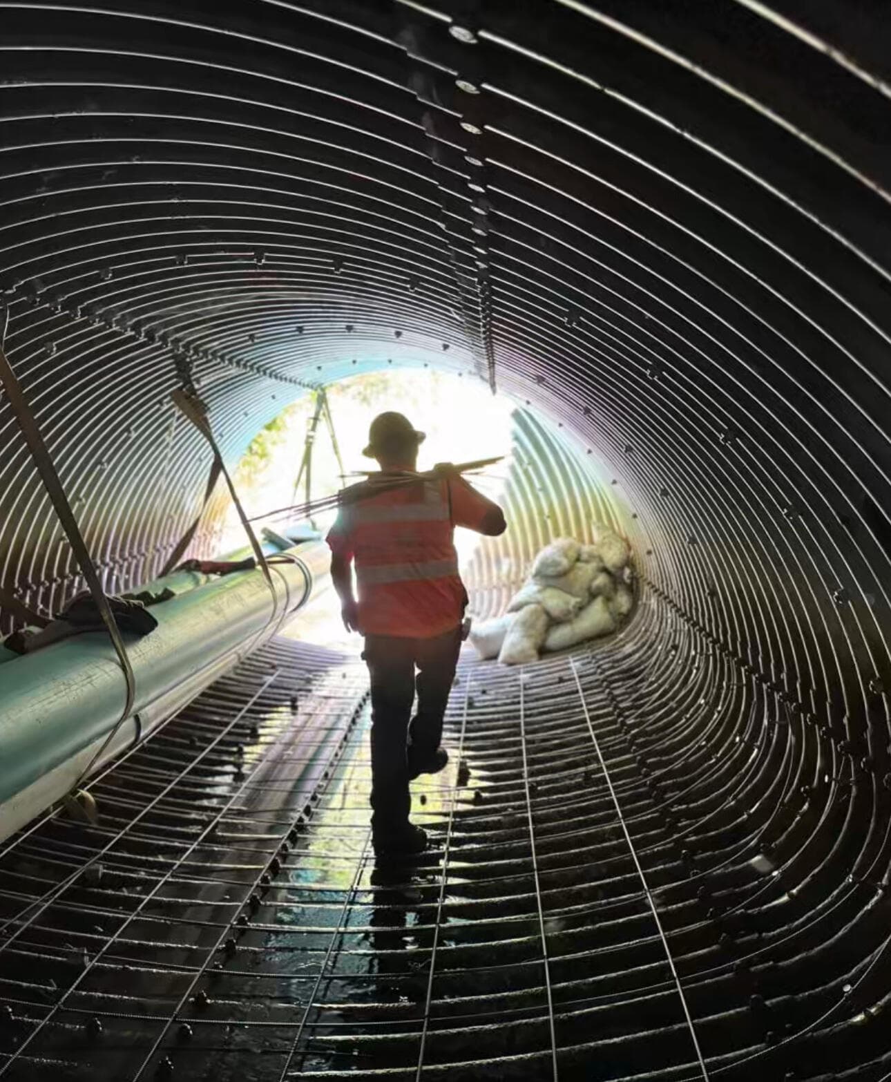 Concrete finishing work